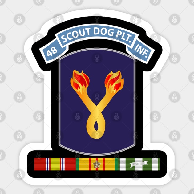 48th Inf Scout Dog Plt Tab - 196th Inf Bde w VN SVC wo Txt Sticker by twix123844